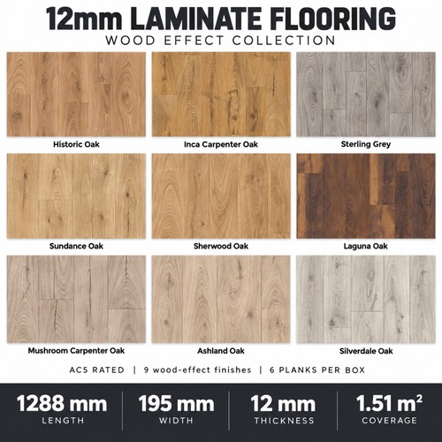 Oak effect laminate flooring - oak,