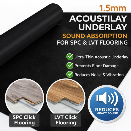5mm acoustilay underlay - 1.5mm, for